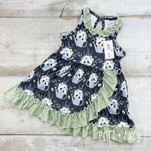 PETE + LUCY Garden Girl Ruffle Sleeveless Dress 3T Summer NEW